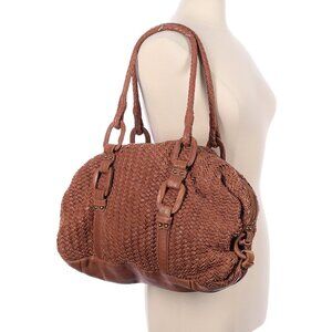 Cole Haan Braided Leather Shoulder Hand Bag